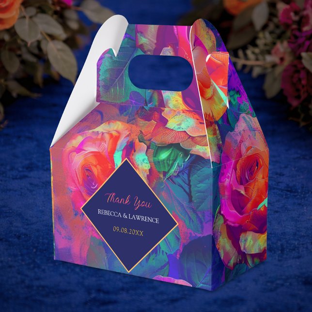 Ballotins Fleurs de mariage chic colorées lumineuses (Créateur téléchargé)