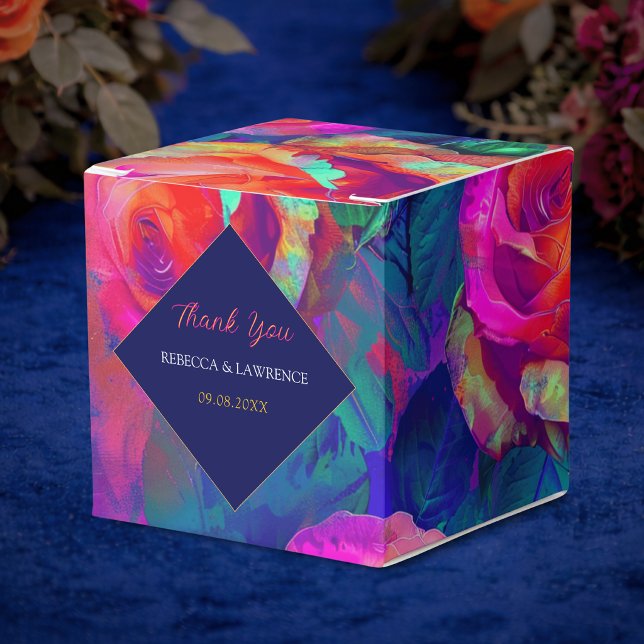 Ballotins Fleurs de mariage chic colorées lumineuses (Créateur téléchargé)