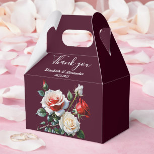 Ballotins Fleurs de mariage florales roses rouges blanches r