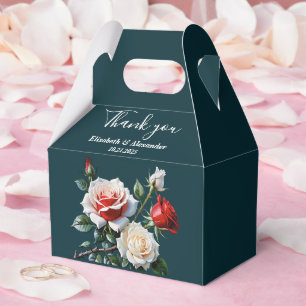 Ballotins Fleurs de mariage florales roses rouges blanches r