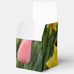 Ballotins fleurs de tulipe rose et de jonquille jaune de pri