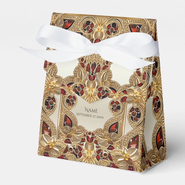 Ballotins Fleurs d'or Ballotin de pierres rouges (Verso)