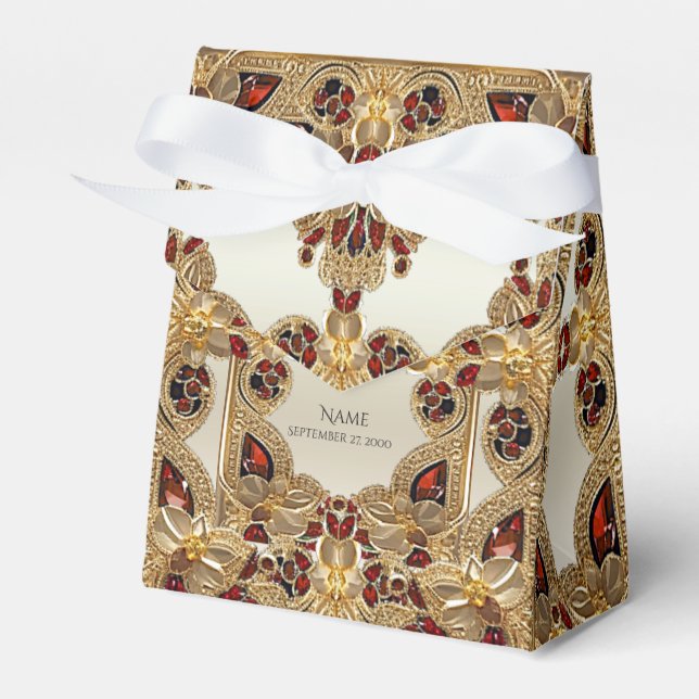 Ballotins Fleurs d'or Ballotin de pierres rouges (Verso)