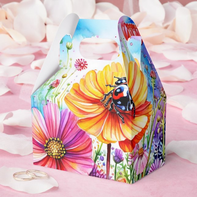 Ballotins Fleurs et coccinelles (Mariage)