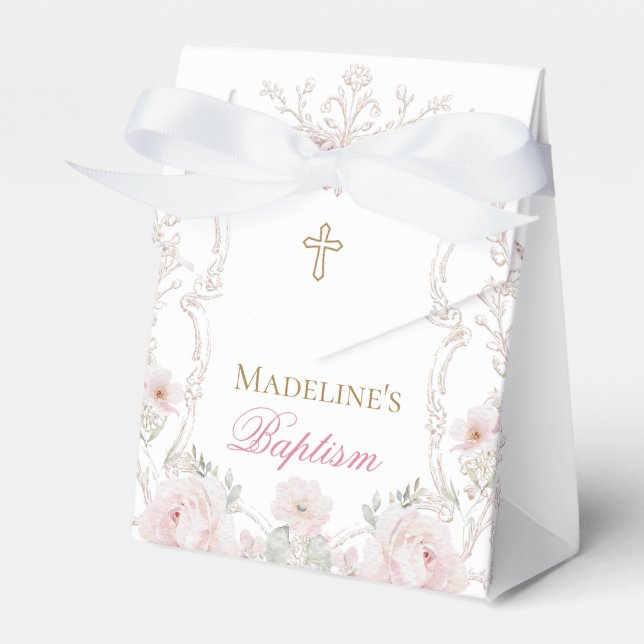 Ballotins fleurs et papillons Baptême (Verso)