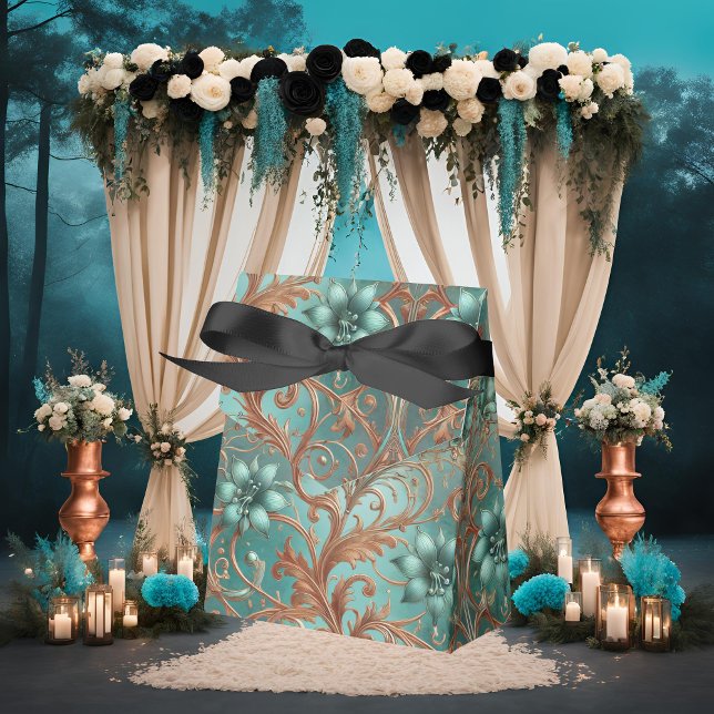 Ballotins Fleurs et vignes en cuivre turquoise (Créateur téléchargé)