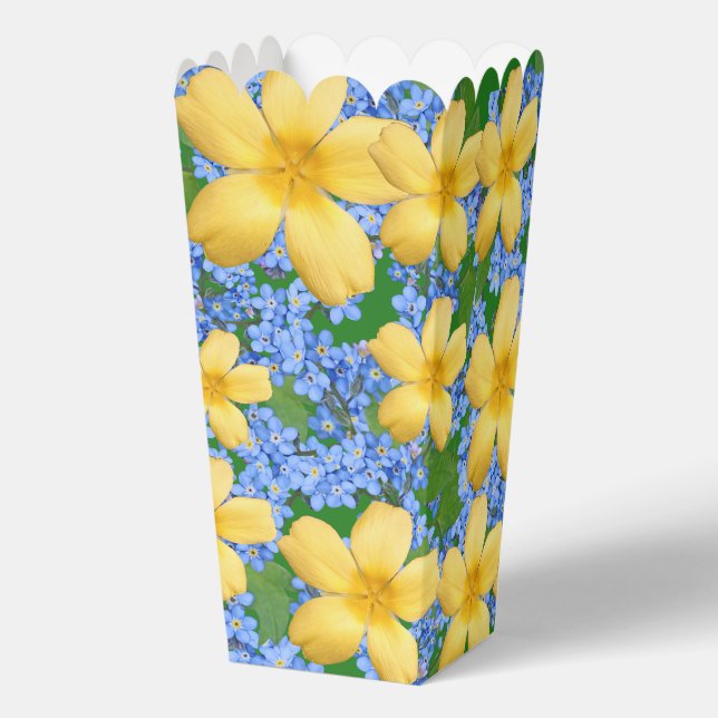 BALLOTINS FLEURS JAUNE ET BLEU (Verso)