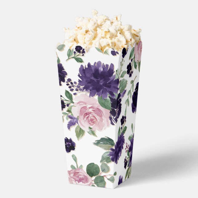 Ballotins Fleurs luxuriantes | Royal Purple et Motif Rose (Sauté)