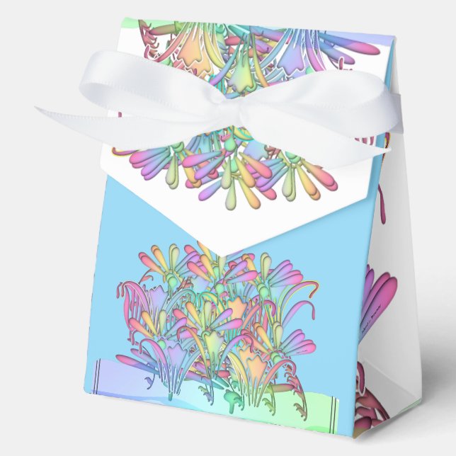 Ballotins Fleurs pastel bleu clair     (Recto)