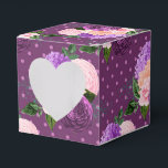 Ballotins Fleurs rose pêche et lavande violet<br><div class="desc">Boîte de faveur florale à l'aquarelle vintage avec une tendance pêche,  rose et lavande violet conçue pour être rapidement et facilement personnalisée aux spécificités de votre événement.</div>