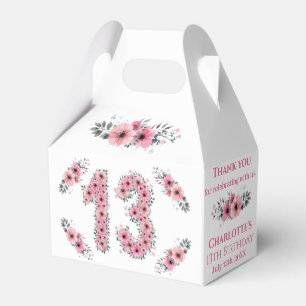 Ballotins Fleurs roses grandes fille pour son 13ème annivers