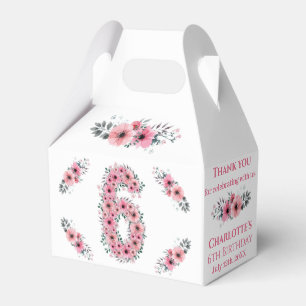 Ballotins Fleurs roses Gros 6e anniversaire fille Foliage ve