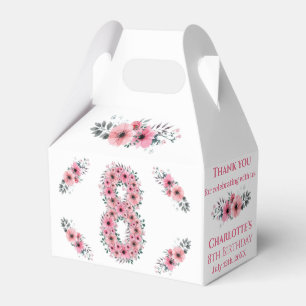 Ballotins Fleurs roses Gros 8e anniversaire fille Foliage ve