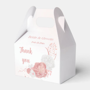 Ballotins fleurs roses romantiques mariage