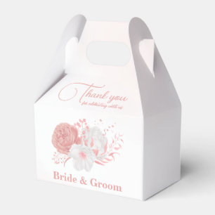 Ballotins fleurs roses romantiques mariage
