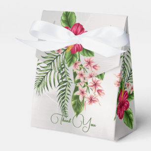 Ballotins Fleurs tropicales et mariage Feuille Favor Boxes