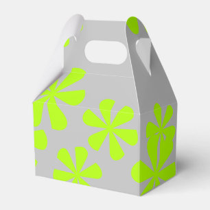 Ballotins fleurs vert néon gris élégant cadeau