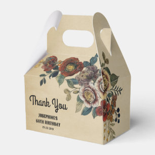 Ballotins Fleurs Vintage Anniversaire Remerciements