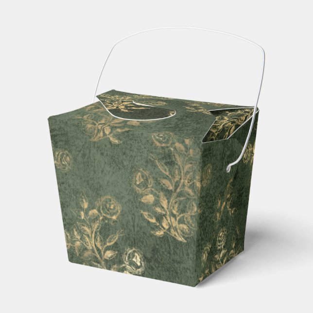 Ballotins Fleurs vintage vert et or (Verso)