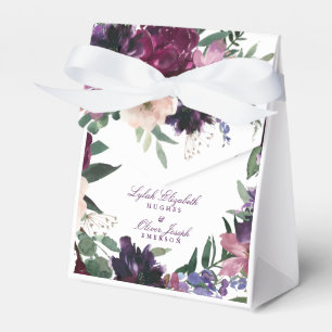 Ballotins Fleurs violettes luxuriantes   Mariage romantique