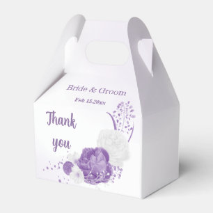 Ballotins Fleurs violettes romantiques mariage