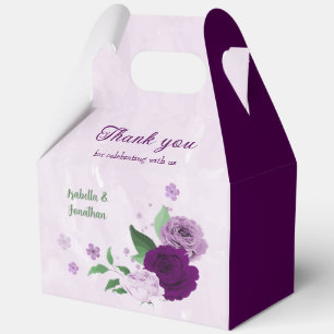 Ballotins Fleurs violettes romantiques verdure