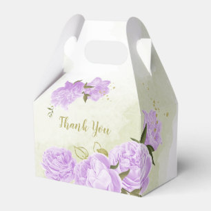 Ballotins Fleurs violettes romantiques verdure mariage