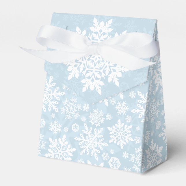 Ballotins Flocon de Neige Blanc Élégant (Bleu de Gel) (Verso)