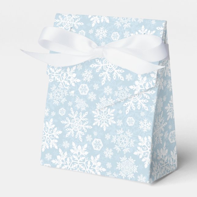 Ballotins Flocon de Neige Blanc Élégant (Bleu de Gel) (Verso)