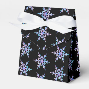 Ballotins Flocons de neige, cristal iridescent pastel sur fo