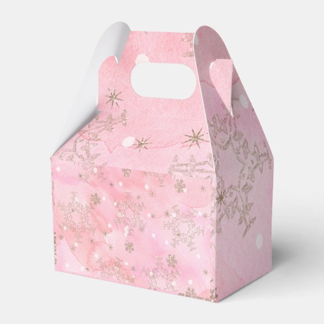 Ballotins Flocons de Noël roses motif boho (Verso)