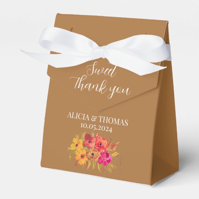 Ballotins Floral Fall Terracotta Rustic Boho Mariage (Verso)