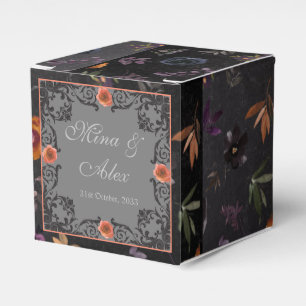 Ballotins Floral foncé d'automne Mariage personnalisé