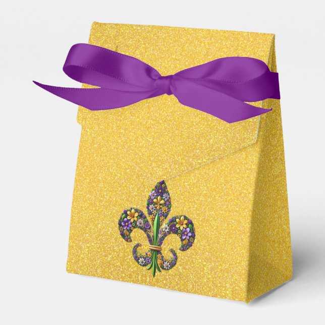 Ballotins Floral Mardi Gras fleur de lis (Verso)