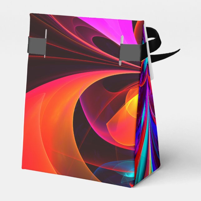 Ballotins Floral moderne Art Abstrait Rouge Bleu Motif #07 (Arrière)