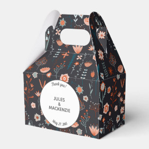 Ballotins Floral moderne foncé simple Mariage