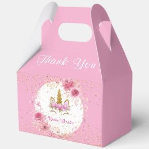 Ballotins Floral rose  Unicorne fête d'anniversaire