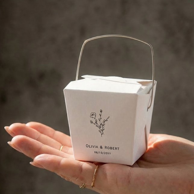 Ballotins Floral Rustique Simple Mariage personnalisé (Créateur téléchargé)