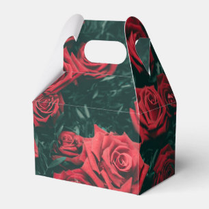 Ballotins Fond à motif floral de roses rouges foncées lunair