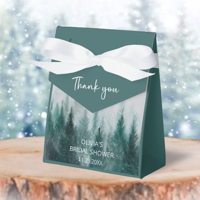 Ballotins Forêt de pins aquarelle verte pour la douche de la (Créateur téléchargé)