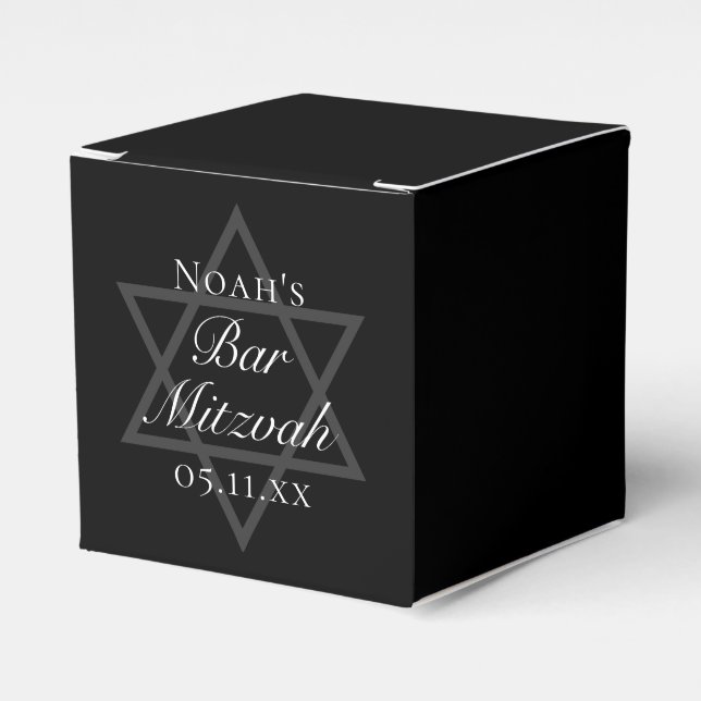 Ballotins Formel Black Bar Mitzvah Star de David Custom (Verso)