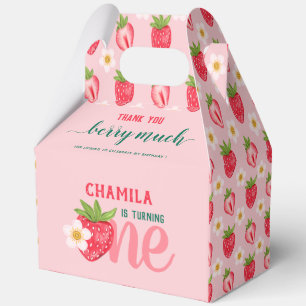 Ballotins Fraise 1er anniversaire fille Merci beaucoup Berry