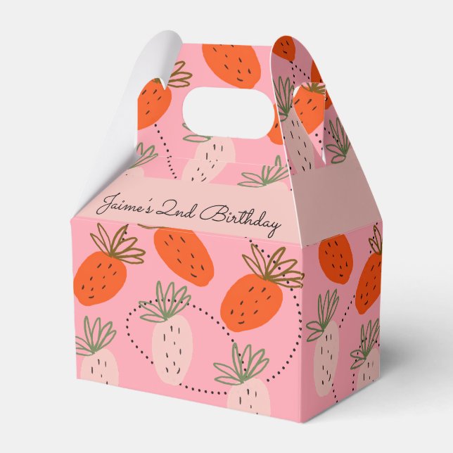 Ballotins Fraise Anniversaire Fruit Doodé rose (Verso)