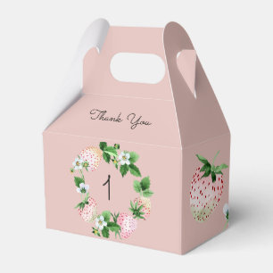 Ballotins Fraise Anniversaire Fruit rose blanc