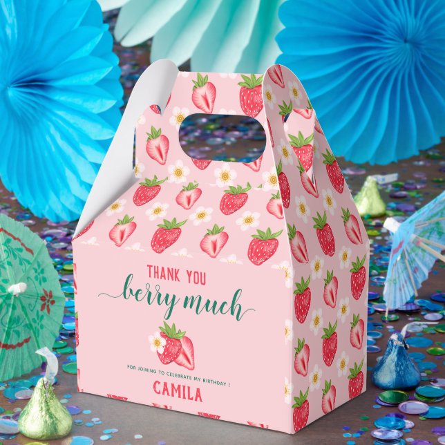 Ballotins Fraise Anniversaire Merci Berry beaucoup (Fête)