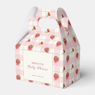 Ballotins Fraise rose En vichy Baby shower