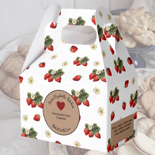 Ballotins Fraises blanche et rouge Cadeau alimentaire rustiq (Créateur téléchargé)