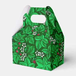 Ballotins Fraises et Feuilles Art Nouveau, Emerald Green