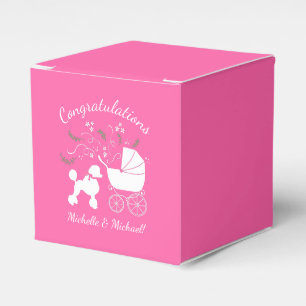 Ballotins Français Poodle Chien Baby shower Chien Chiot Rose