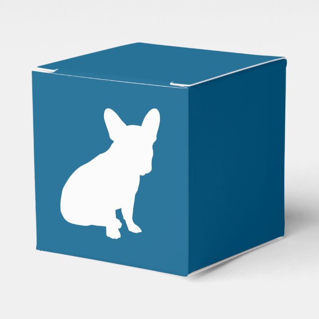 Ballotins French Bulldog Theme Party - Baby shower Blue (Verso)